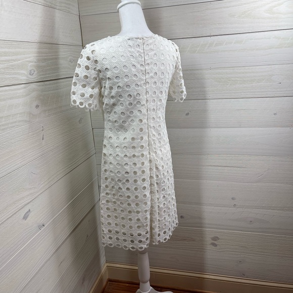 Hanna Tyler Ivory Circle Lace Dress 8 FREE SHIP - Picture 5 of 5